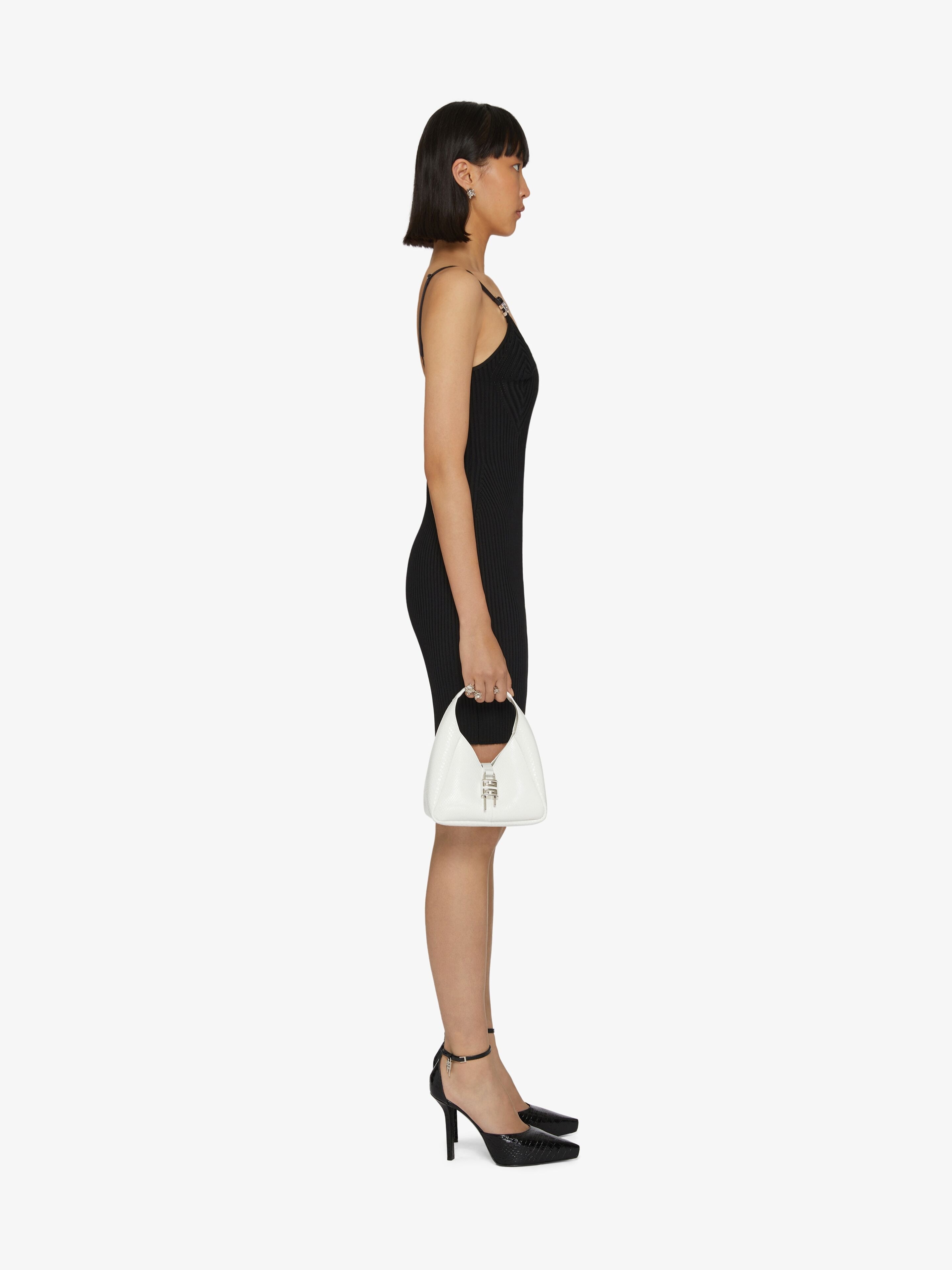 MINI DRESS IN KNIT WITH 4G BUCKLE STRAPS - 3