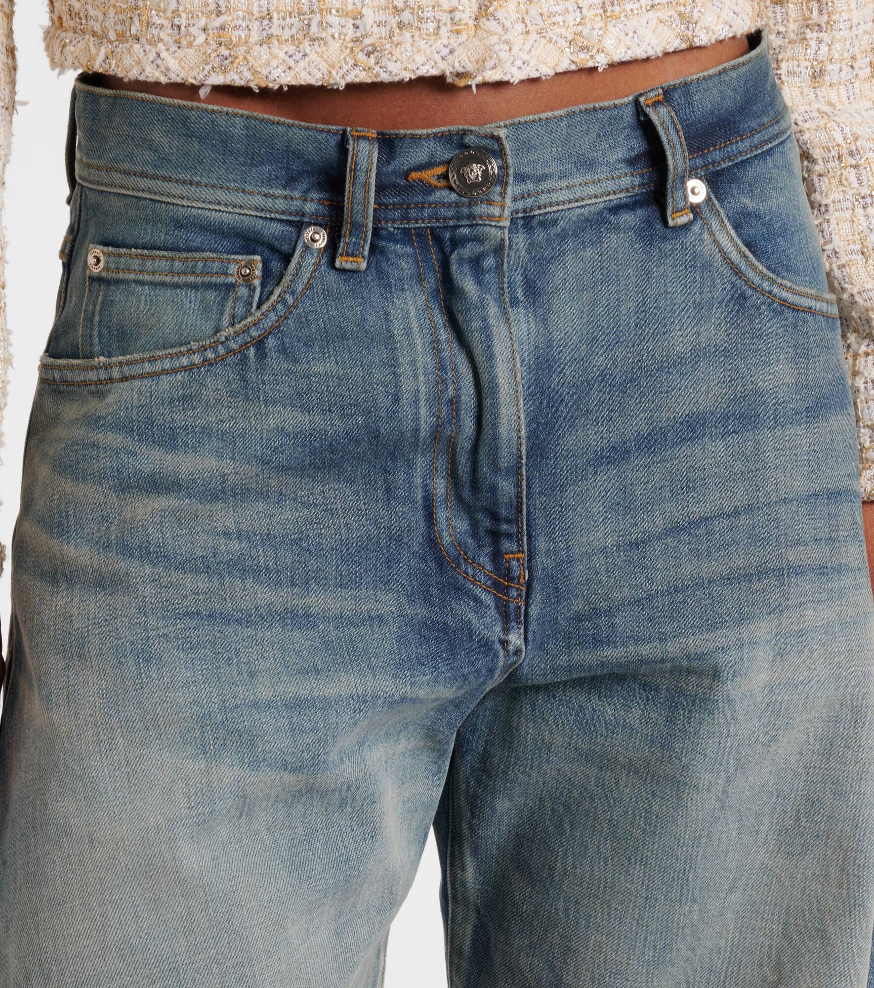 High-rise barrel-leg jeans - 4