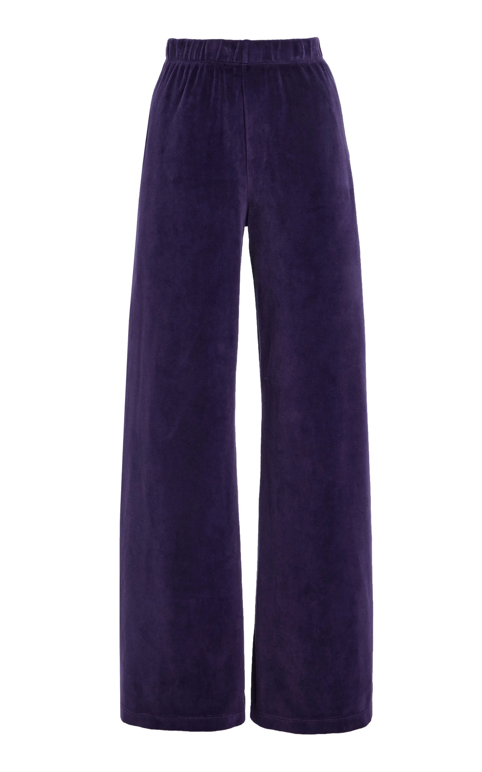 Zephyra Velour Straight-Leg Pants - 1