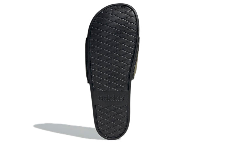 adidas Adilette Comfort Sandals Casual Sports Slippers Black Green Camouflage Unisex 'Black Green' G - 6