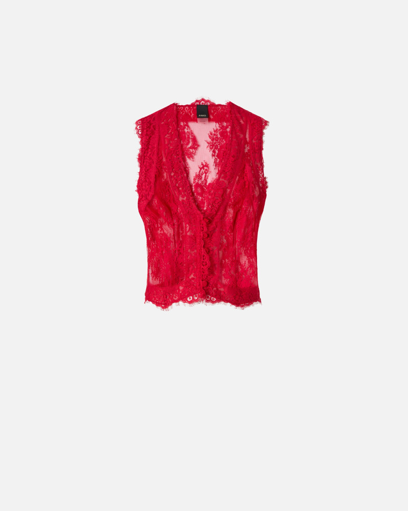 FLORAL VALENCIENNES LACE VEST 1