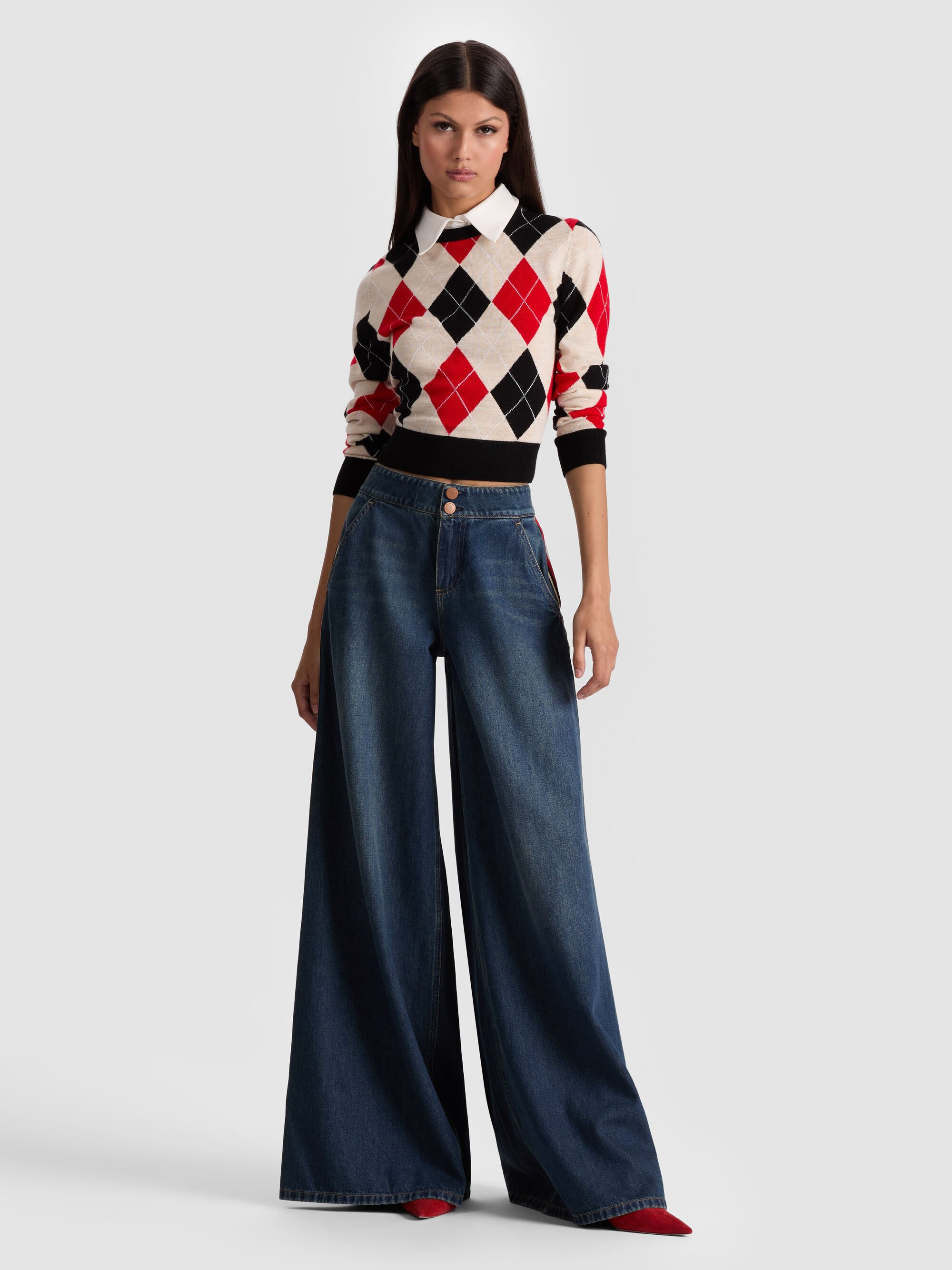 CAROLANN ARGYLE PULLOVER - 3