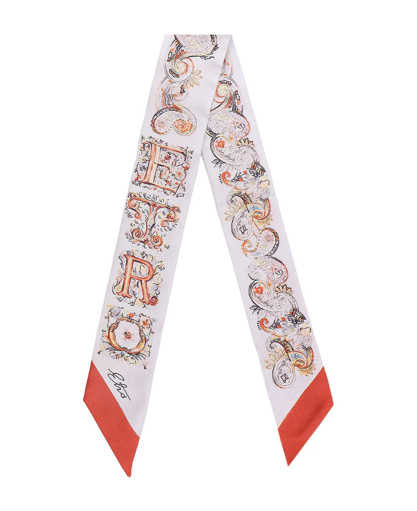 Silk Bandeau With Paisley Print - 1