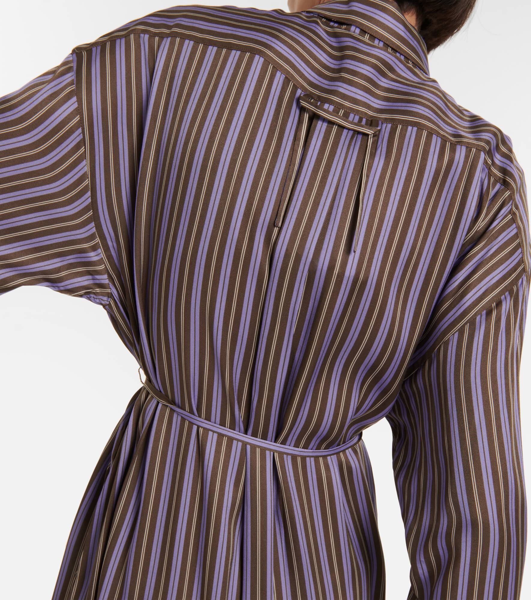 Delestina striped shirt dress - 7