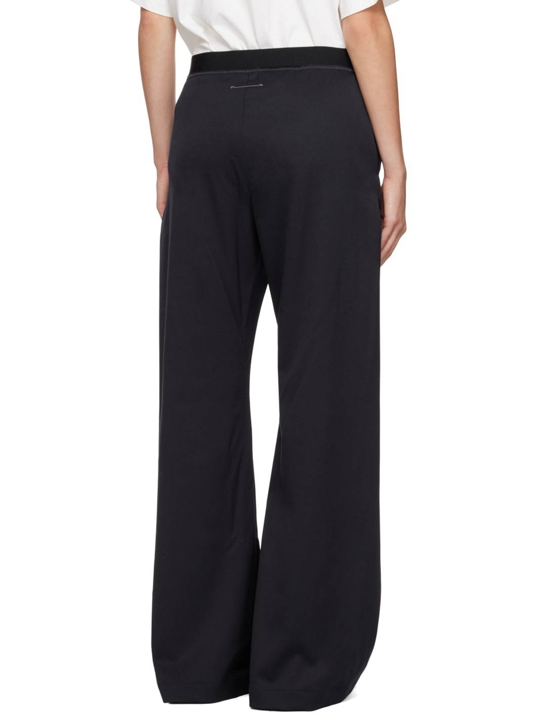 Navy Elasticized Trousers - 3