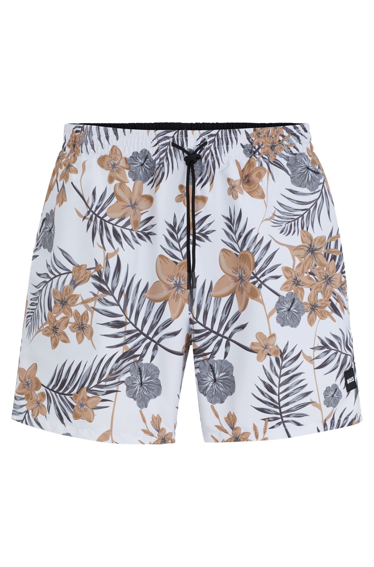 FULLY LINED SWIM SHORTS WITH SEASONAL PRINT - 1