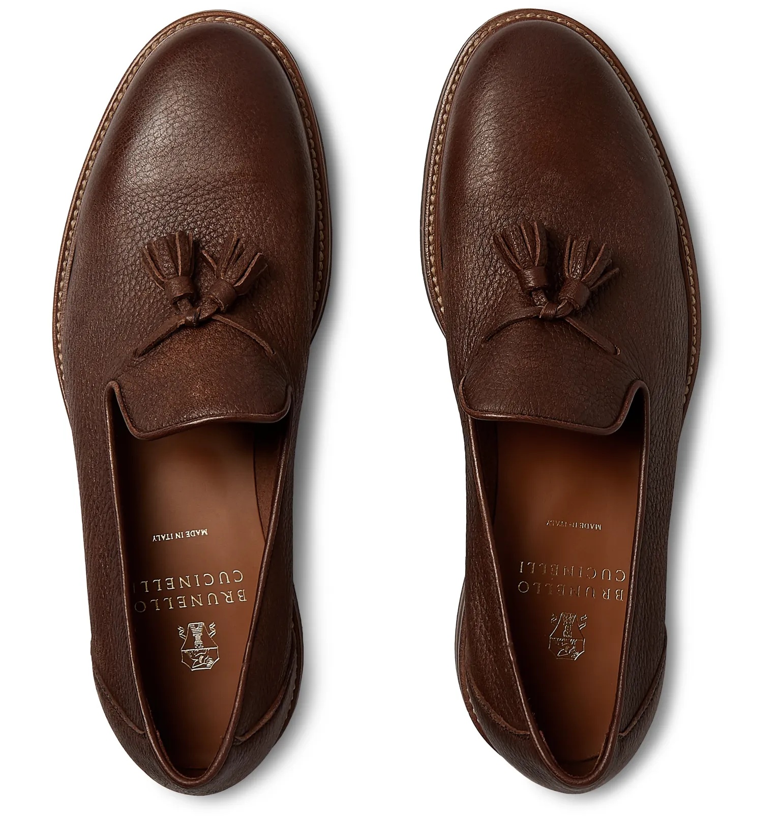 Full-Grain Leather Tasselled Loafers - 8