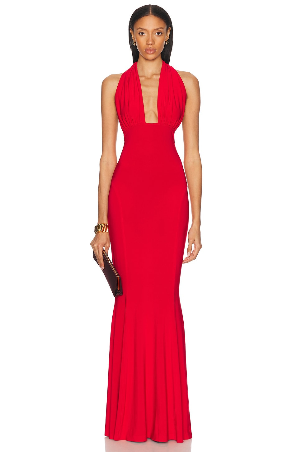 Cross Halter Fishtail Gown - 2