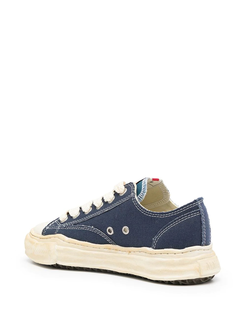 logo-patch lace-up sneakers - 3