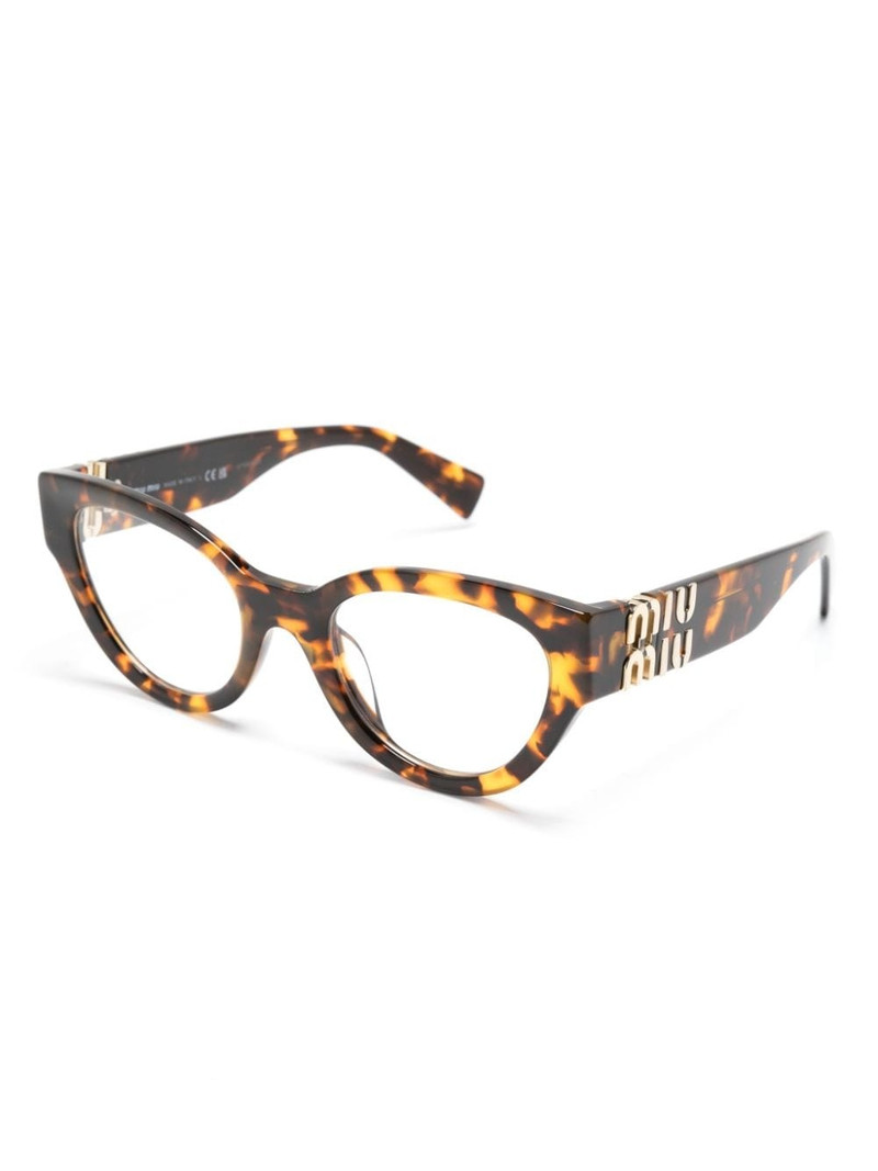 Miu Miu logo-plaque cat-eye frame glasses outlook