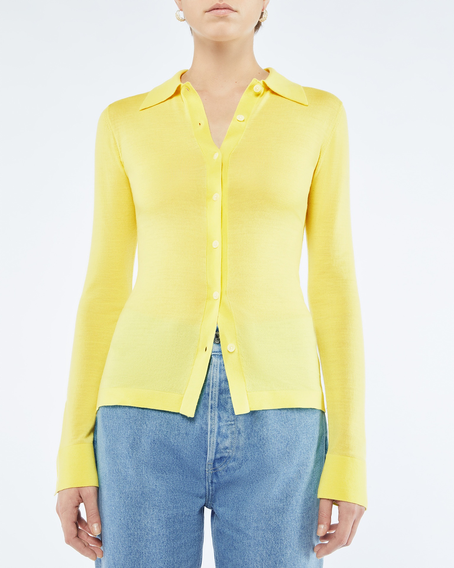 THALIA - Merino wool cardigan - Lime - 4