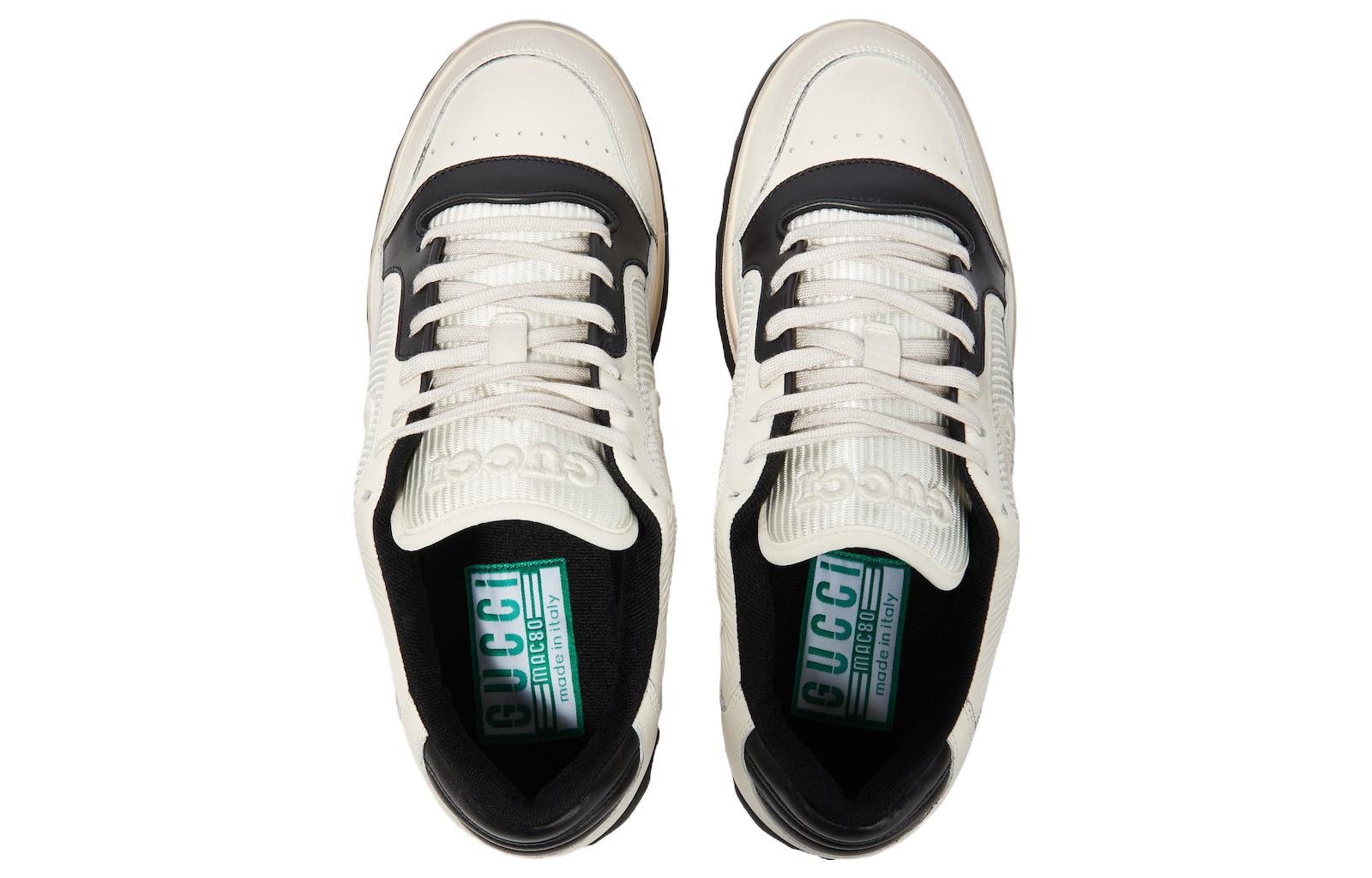 (WMNS) Gucci Mac80 Embroidered Sneakers 'White Black' 747914-AAB79-9151 - 5