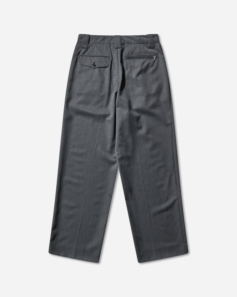 UNDERCOVER Men's Pleated Wool Trousers Charcoal outlook