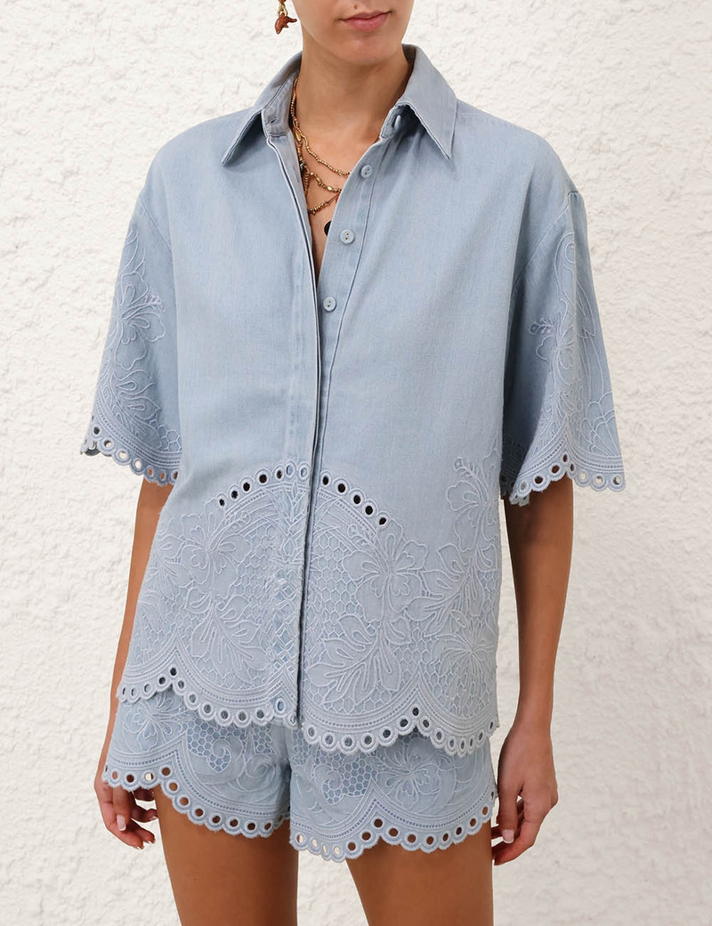 Zimmermann DAYLIGHT DENIM SHIRT outlook