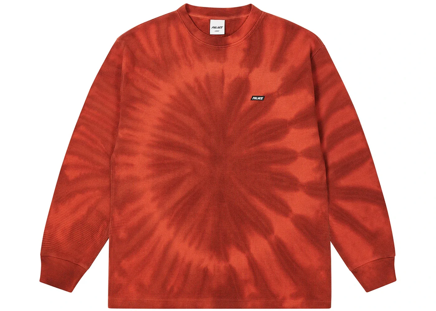 Palace Tie-Dye Waffle Longsleeve Burnt Orange - 1