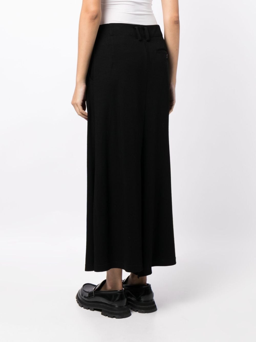 front-slit wool midi skirt - 4