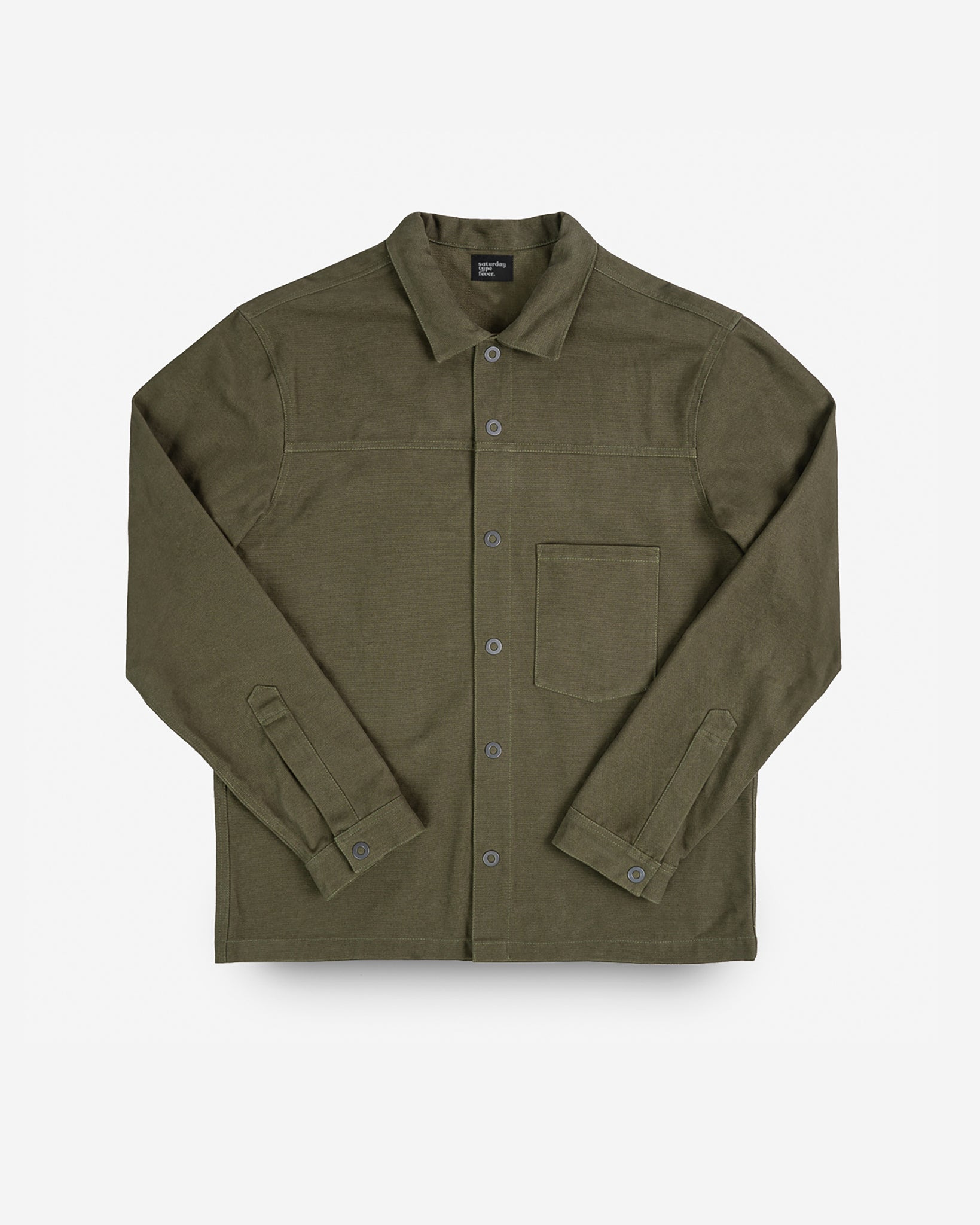 STF-BRO71 SaturdayTypeFever - 9oz Olive Cotton Shirt - Brother71 - 1