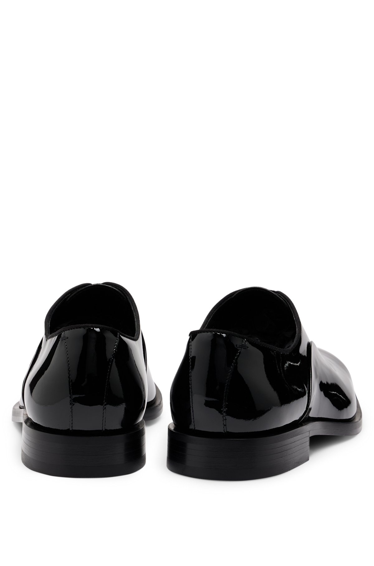 PATENT-LEATHER OXFORD SHOES WITH STITCHING DETAILS - 5