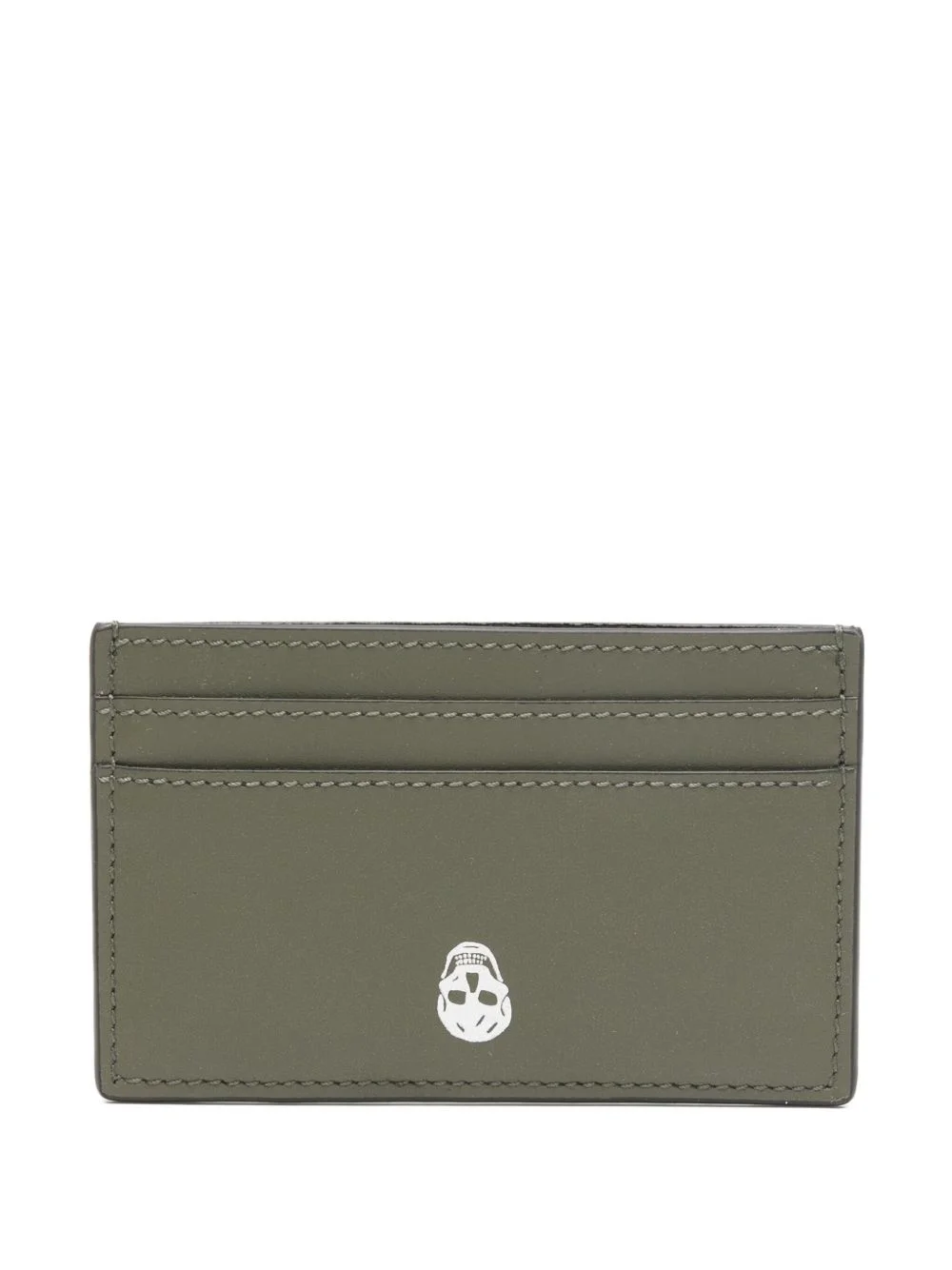 logo Skull leather card holder - 1