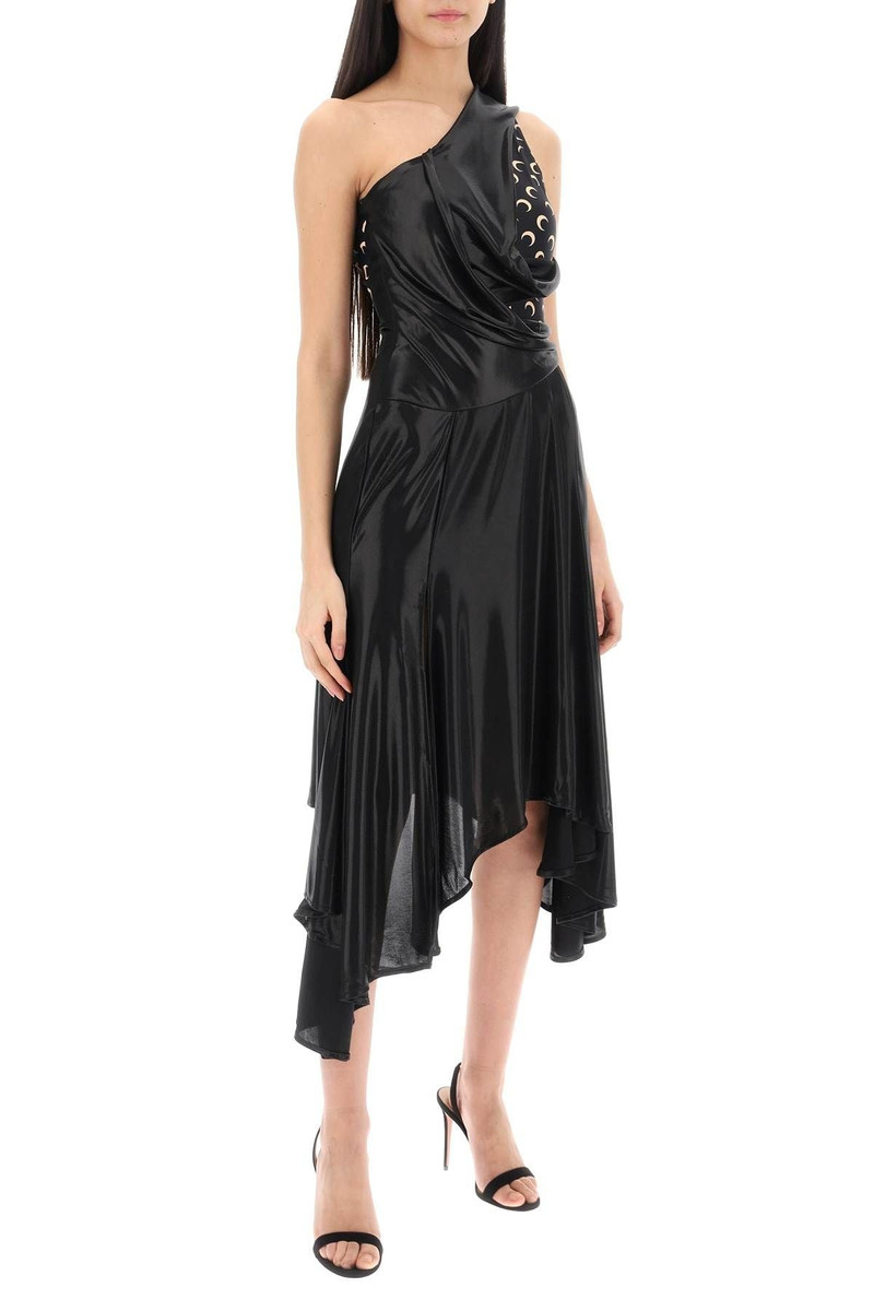 Marine Serre ASYMMETRICAL DRESS IN REGENERATED JERSEY outlook