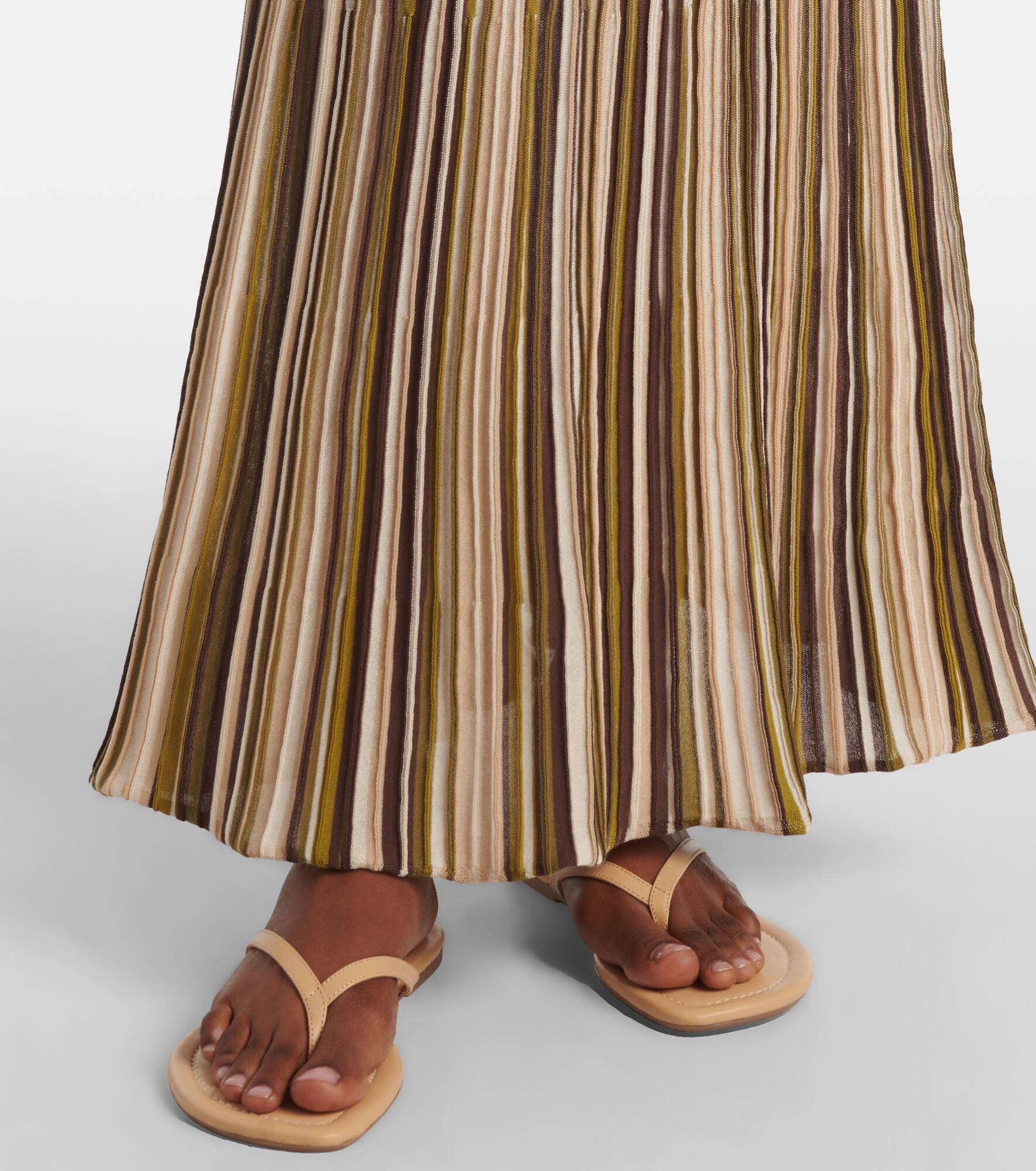 Citara plissé cotton-blend maxi skirt - 5