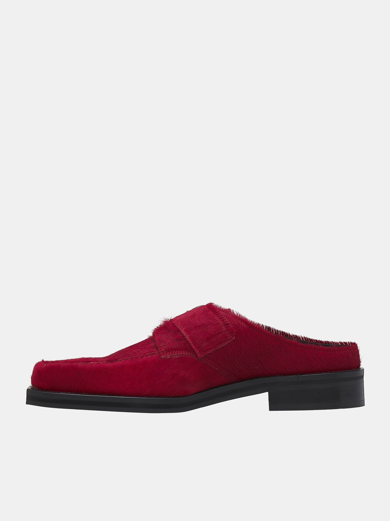 Square Toe Buckle Mules - 3