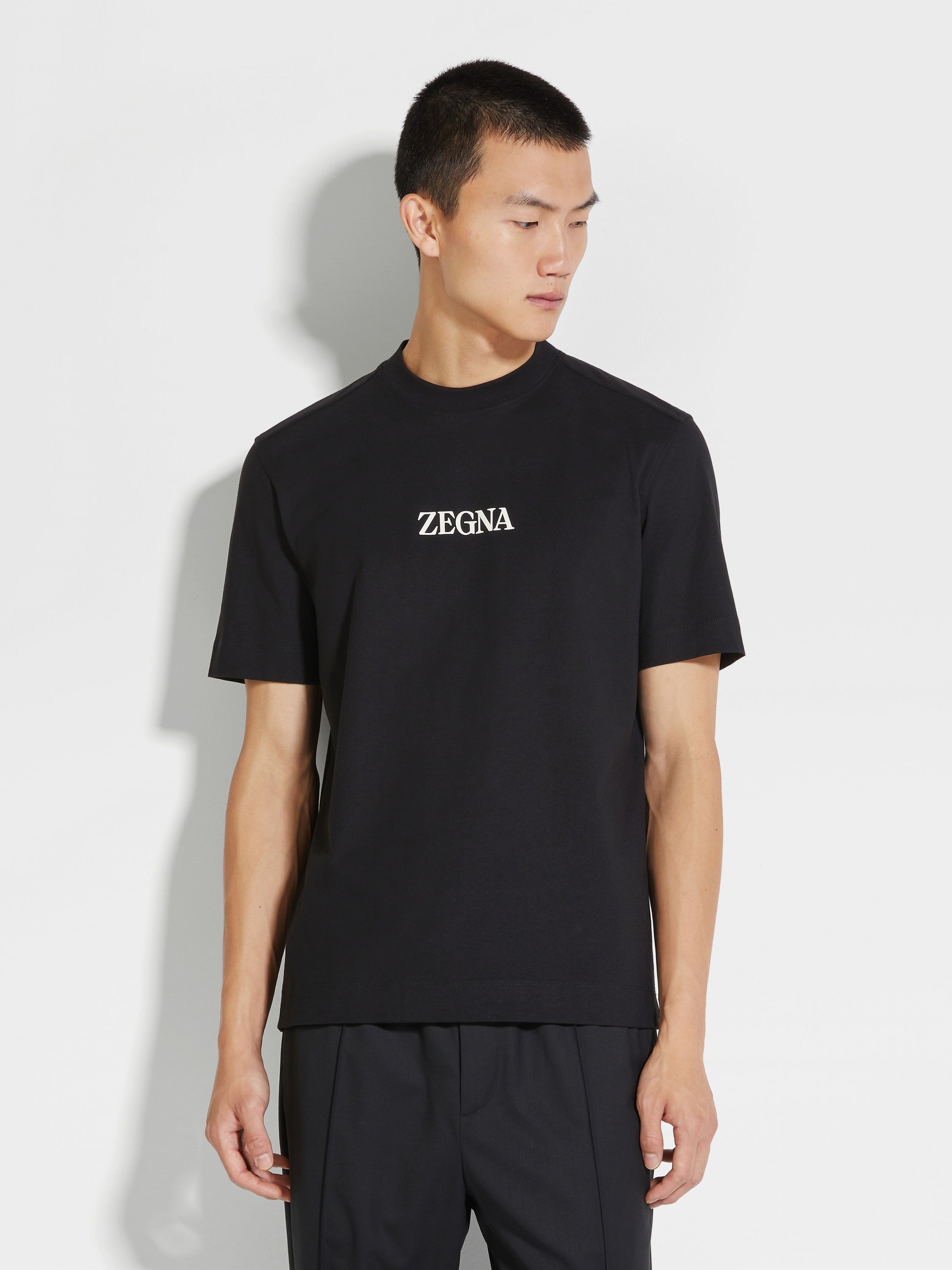 Tシャツ・カットソー ZEGNA FW25 T-SHIRT CON LOGO (E7360A5 B760K09) T-shirt with logo ZEGNA | Blondie Shop