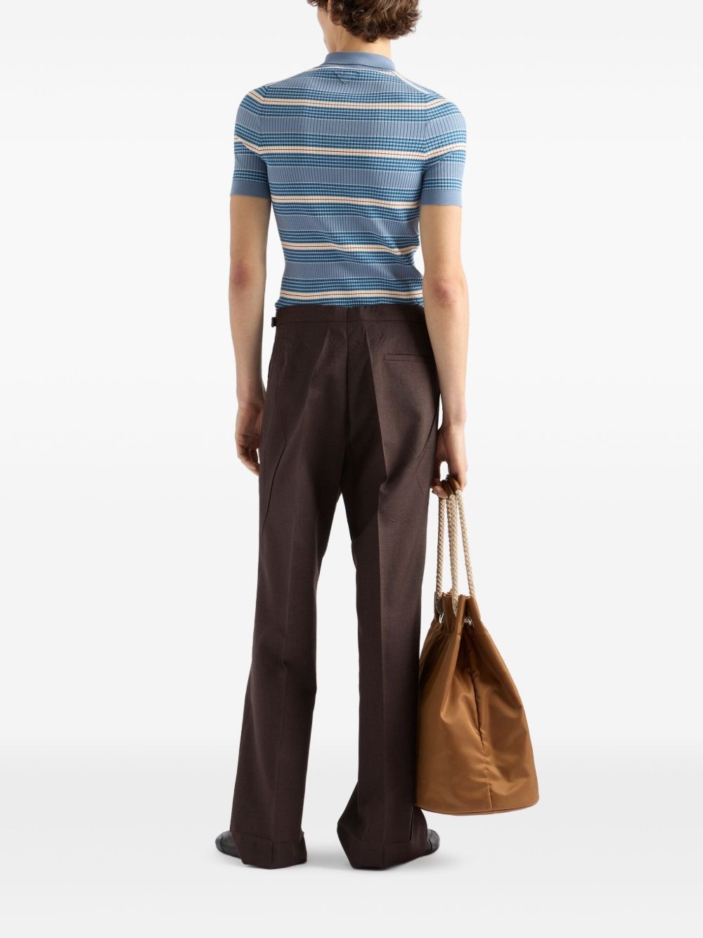ribbed cotton polo shirt - 3