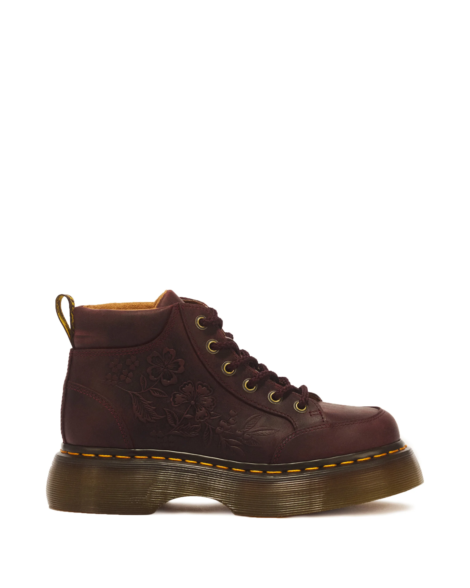 Buzz Floral Emboss Analine Leather Boots - 1