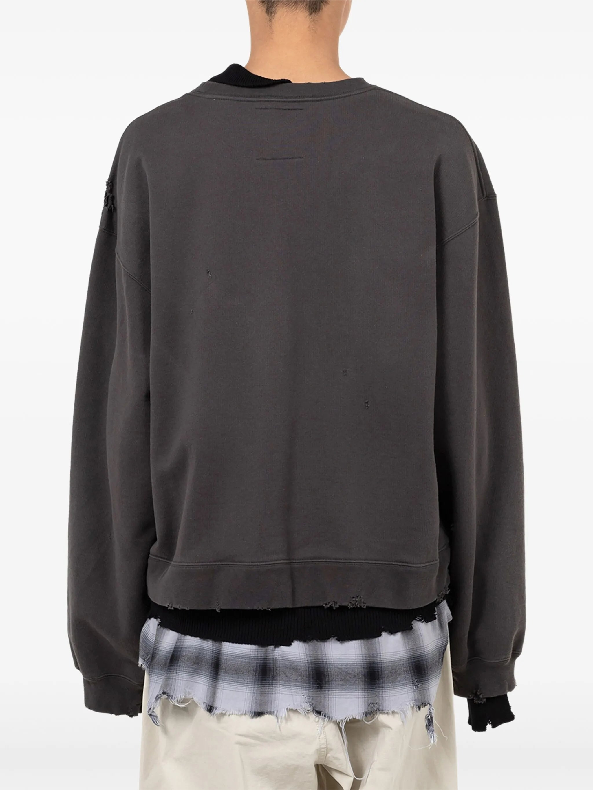 Maison Mihara Yasuhiro Layered Distressed-detail Sweatshirt - 5