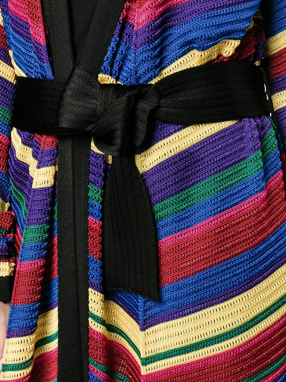 chevron long cardigan - 5
