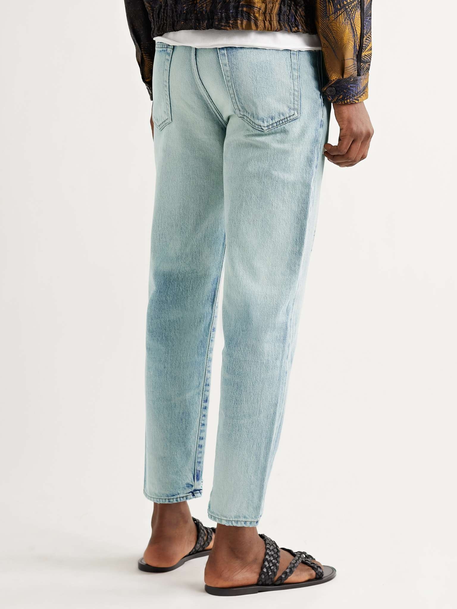 Slim-Fit Tapered Distressed Denim Jeans - 4