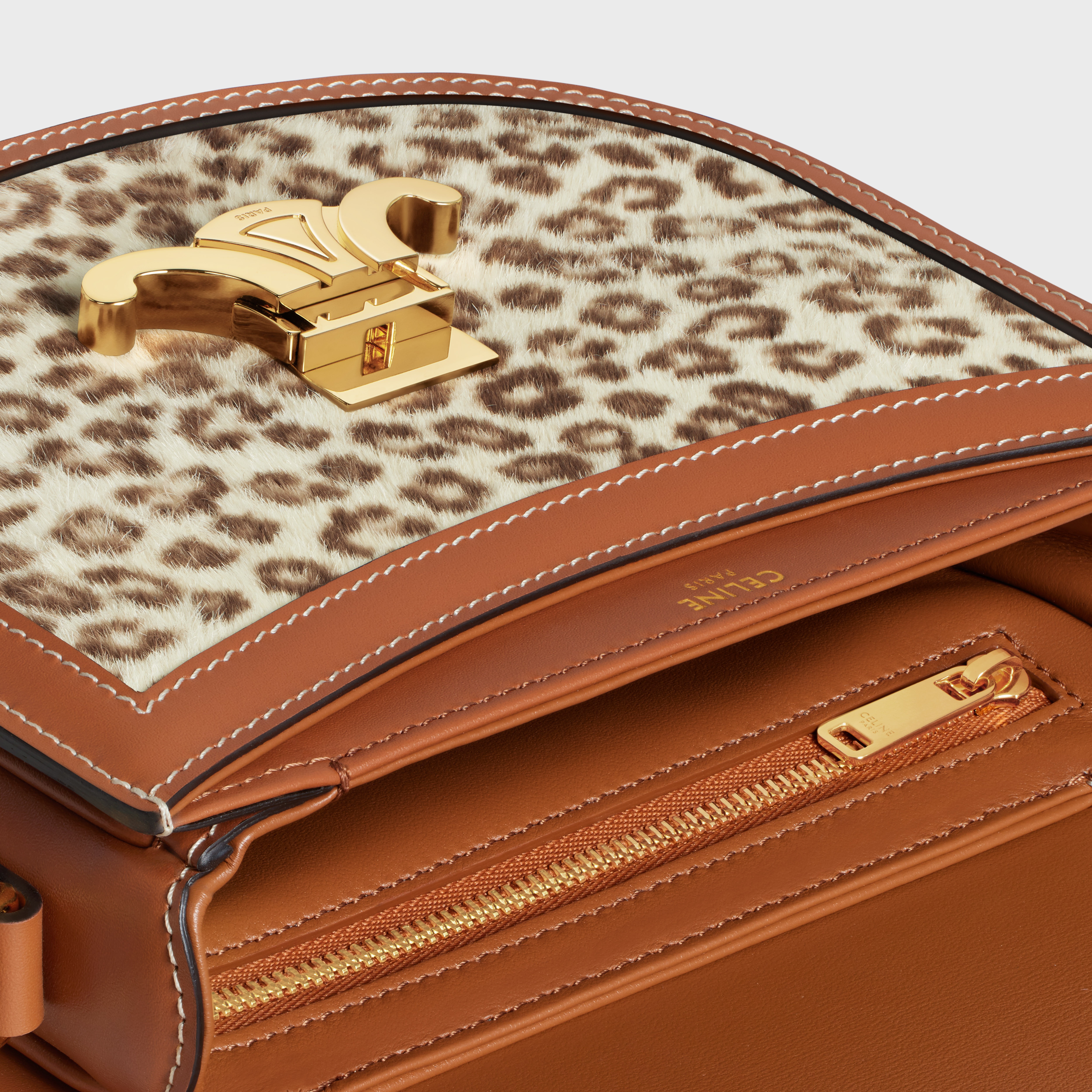 BESACE CLEA in PONY CALFSKIN WITH LEOPARD PRINT - 4