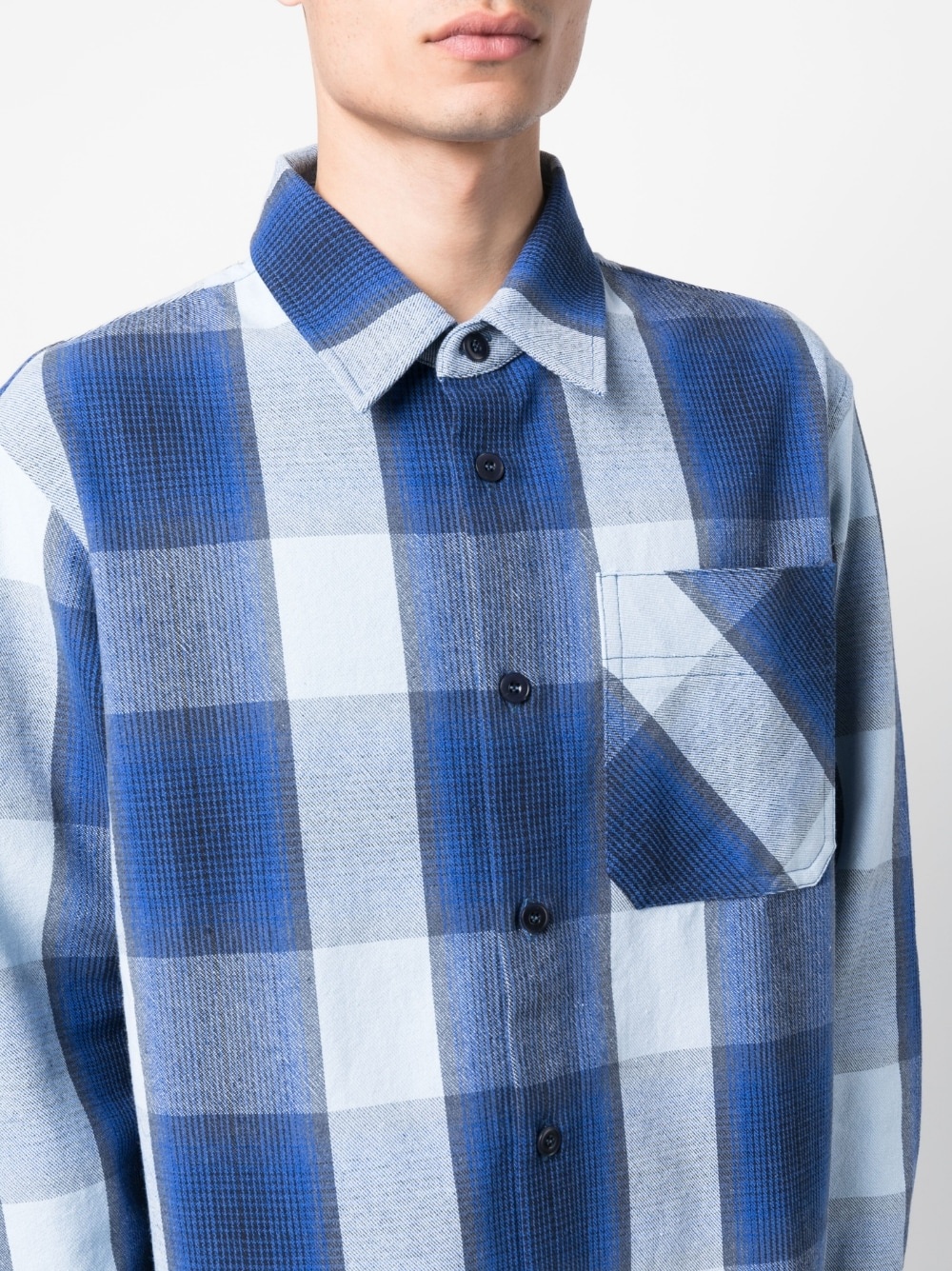 check-pattern shirt - 5