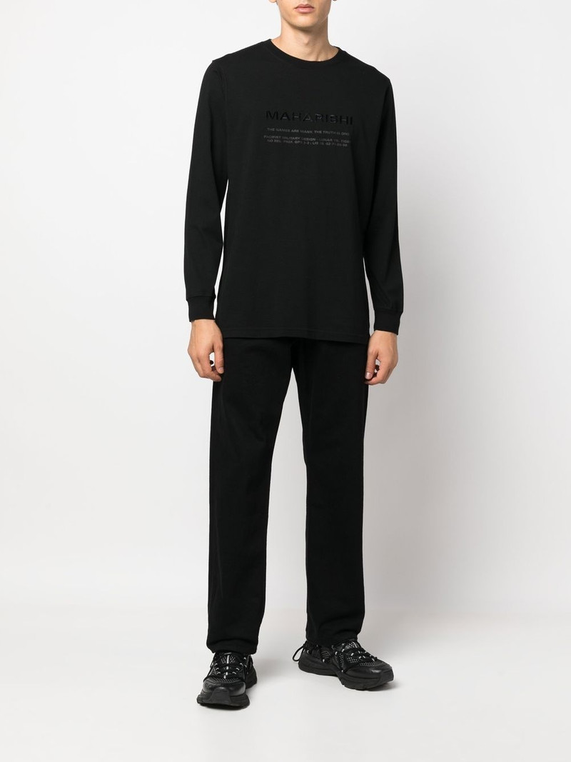 MAHARISHI 로고 인쇄 긴 소매 티셔츠 outlook