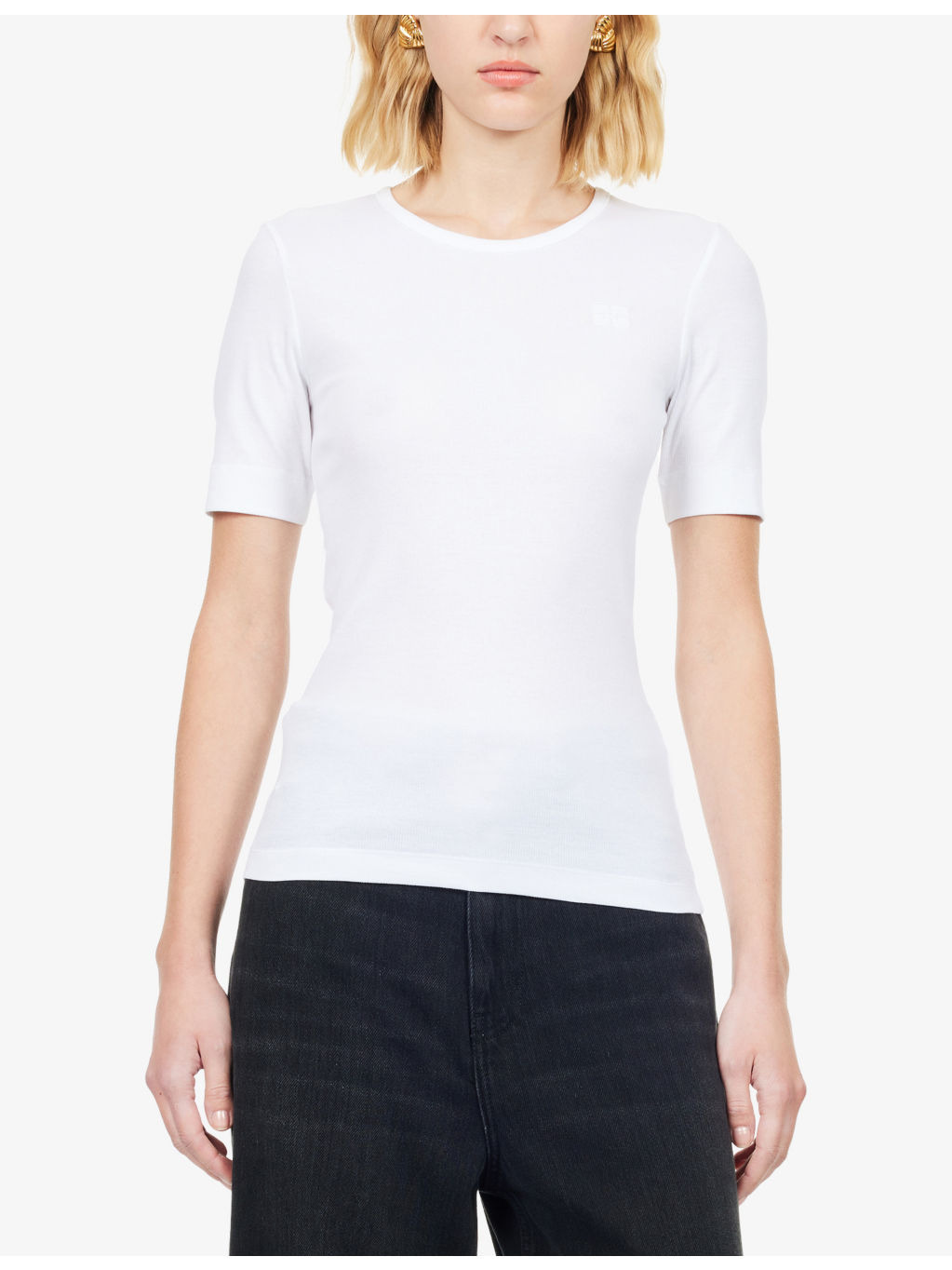 Round-Neck Ribbed Stretch-Cotton T-Shirt - 3