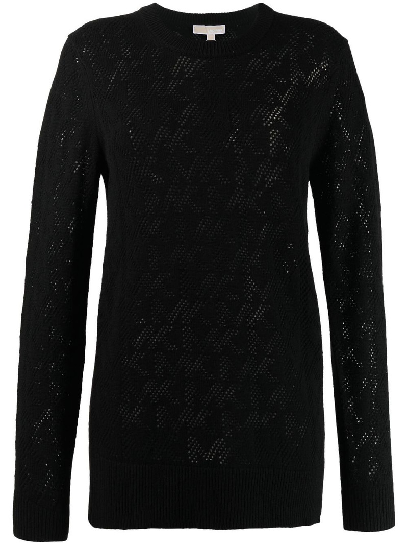 logo-knit long-sleeve jumper 1