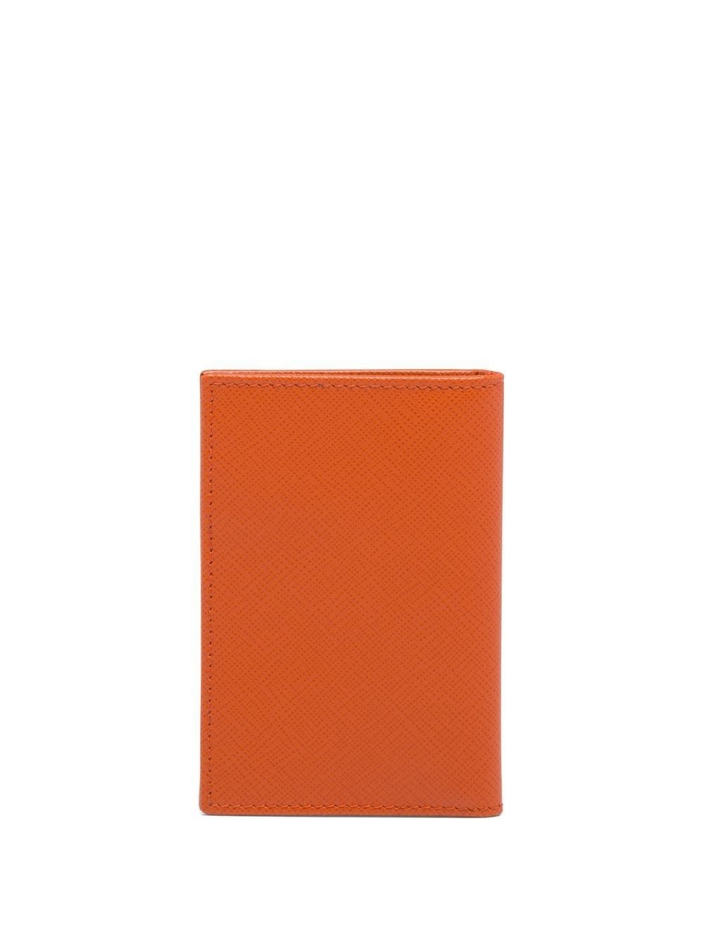 triangle-logo Saffiano leather cardholder - 2