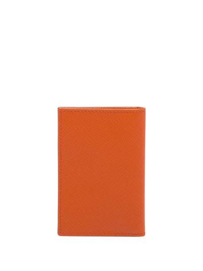 Prada triangle-logo Saffiano leather cardholder outlook