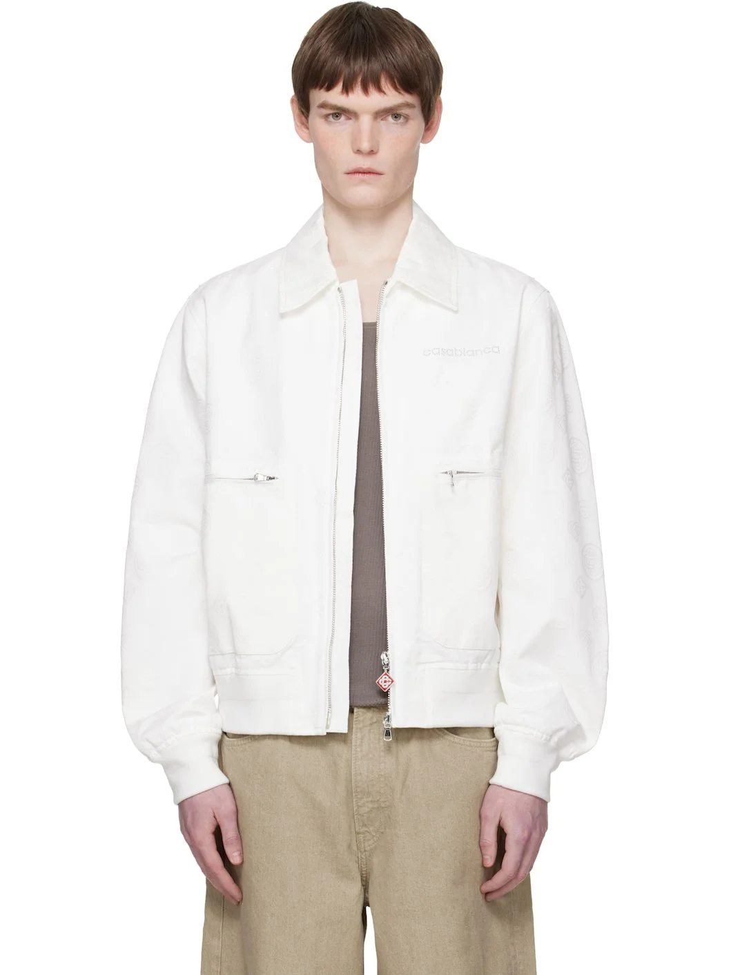 White Monogram Jacket - 1