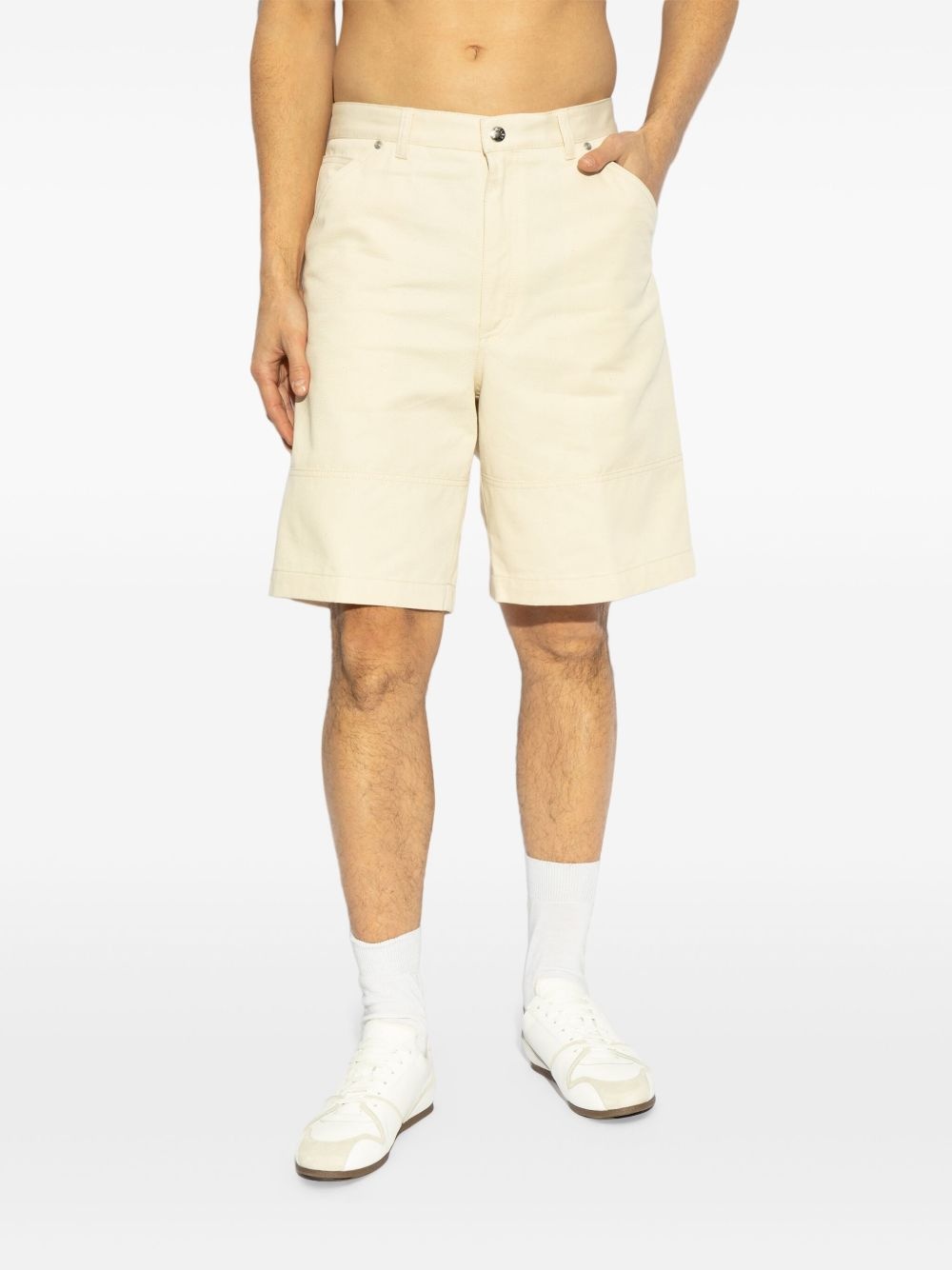cotton denim shorts - 3