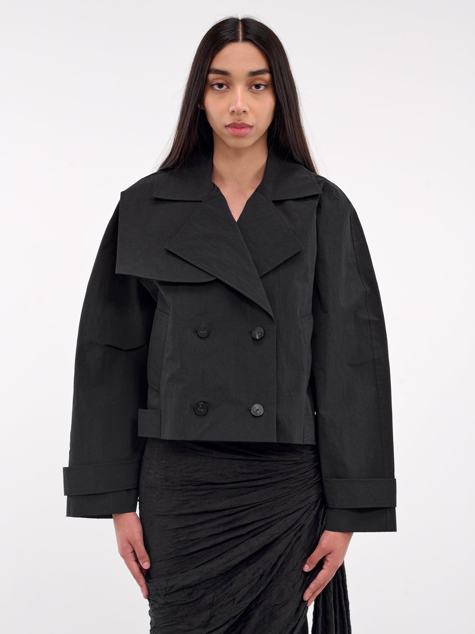 Cropped Trench Jacket - 1
