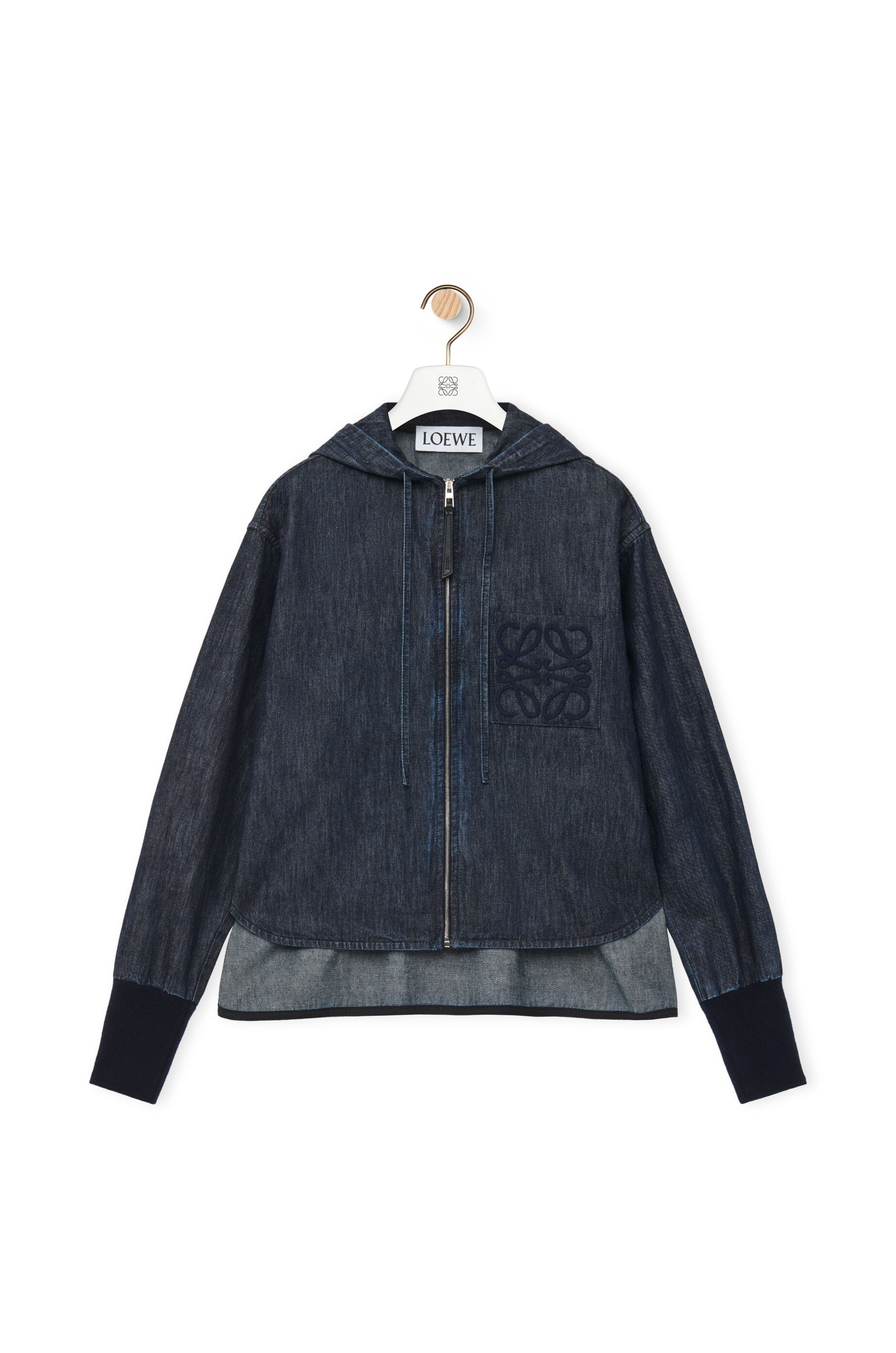 Hooded jacket in denim - 1
