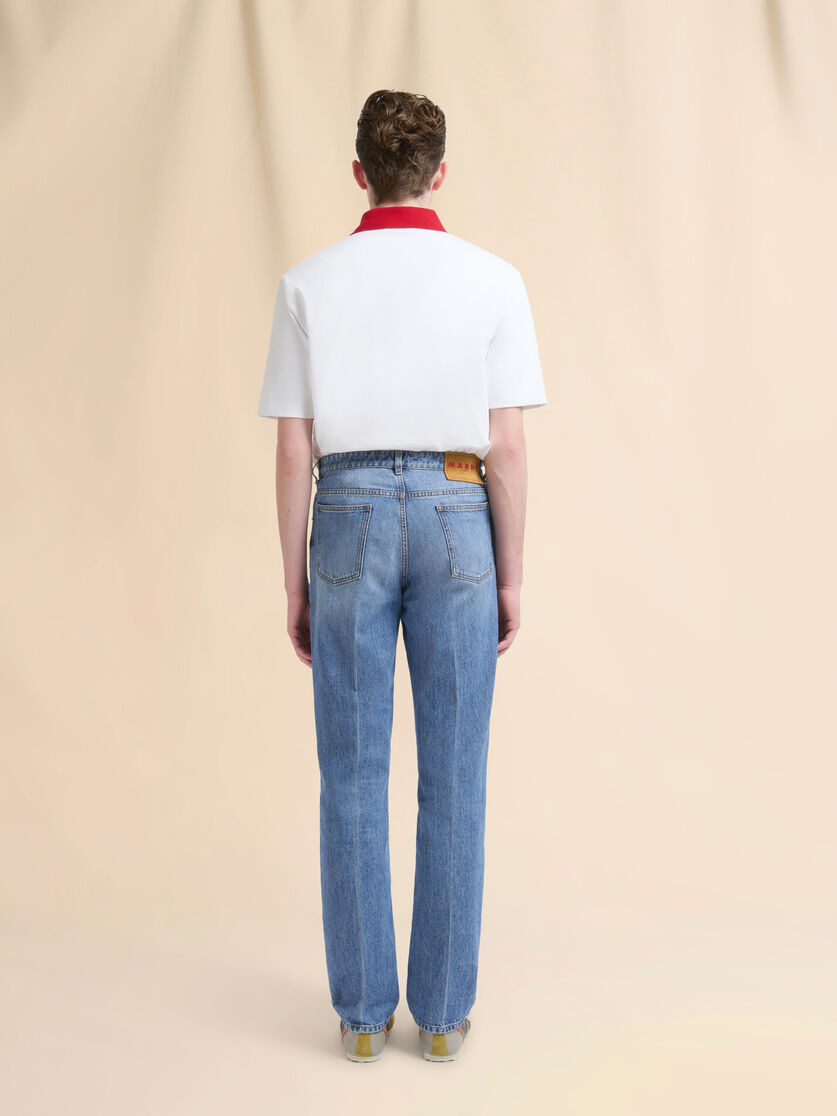BLUE DENIM TROUSERS WITH STRAIGHT LEG - 3