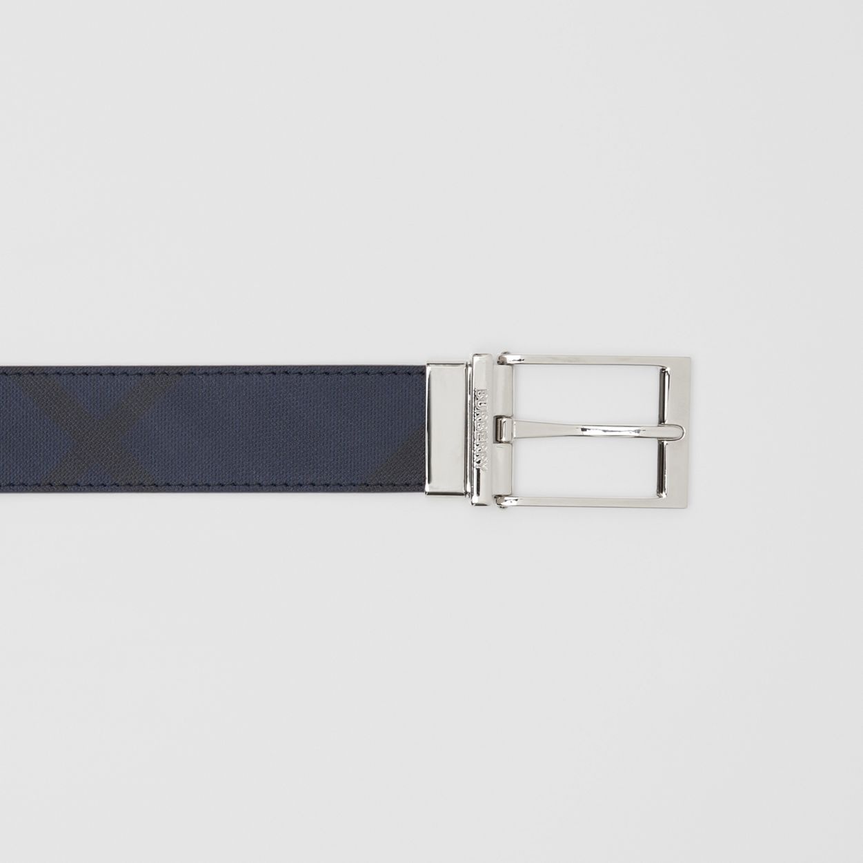 Reversible London Check and Leather Belt - 2