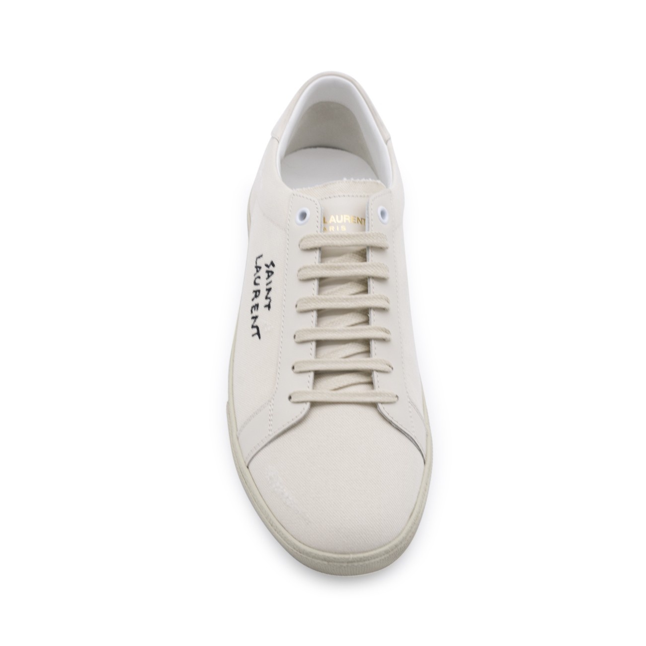 off white leather court classic sneakers - 4