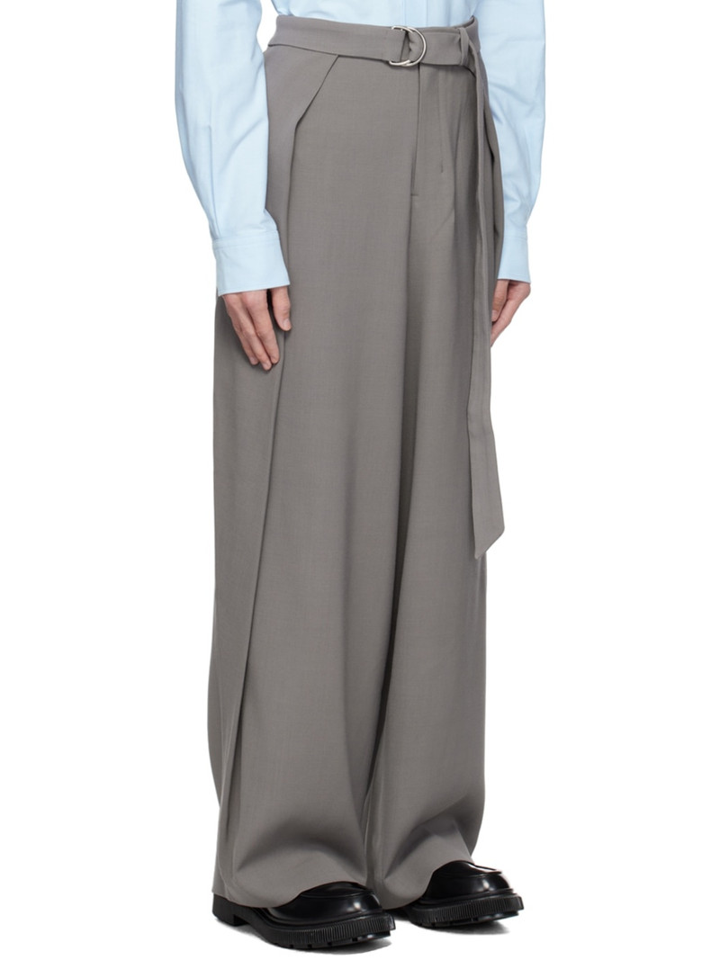 Gray Wide-Leg Trousers 2