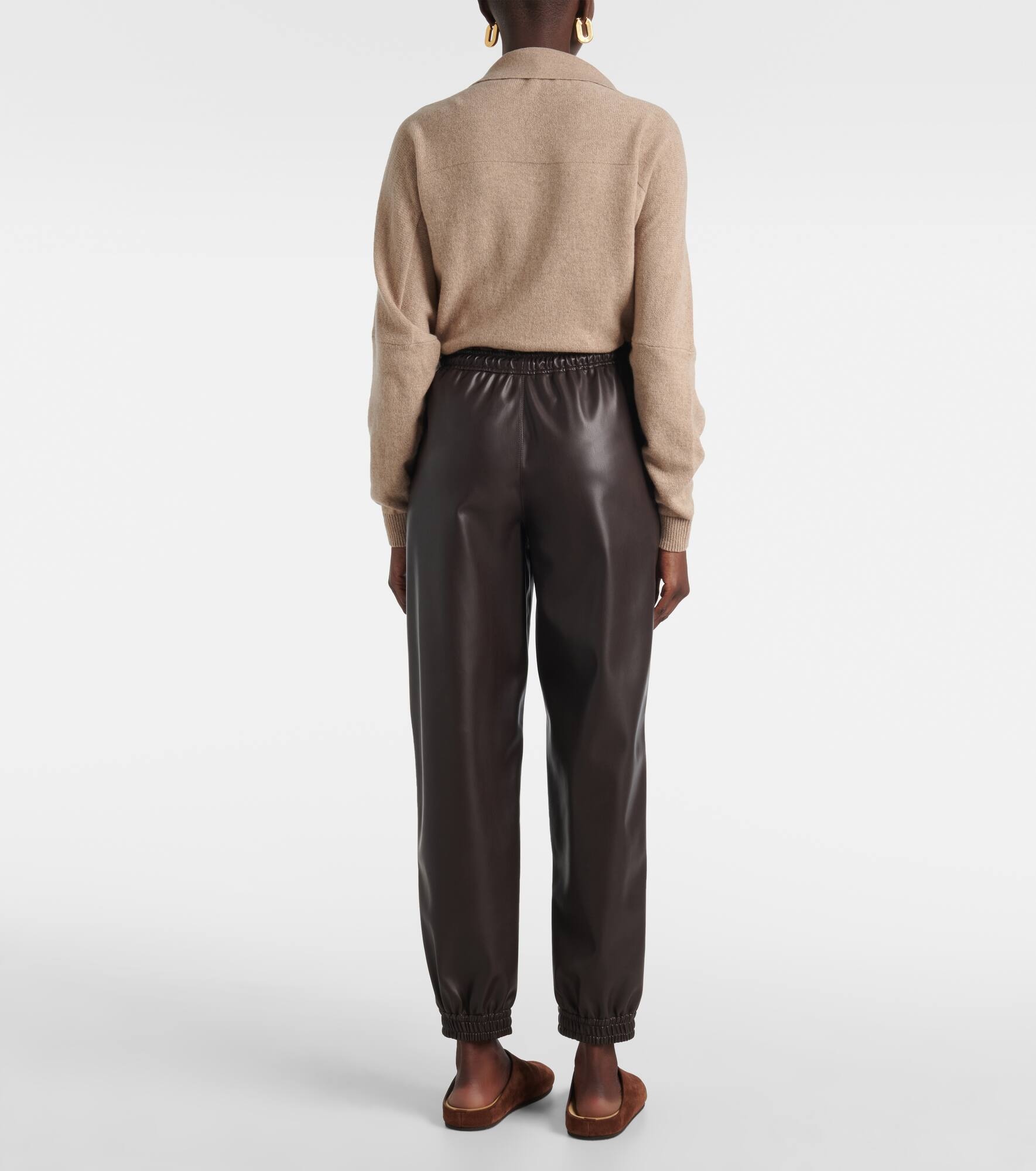 Faux leather sweatpants - 3