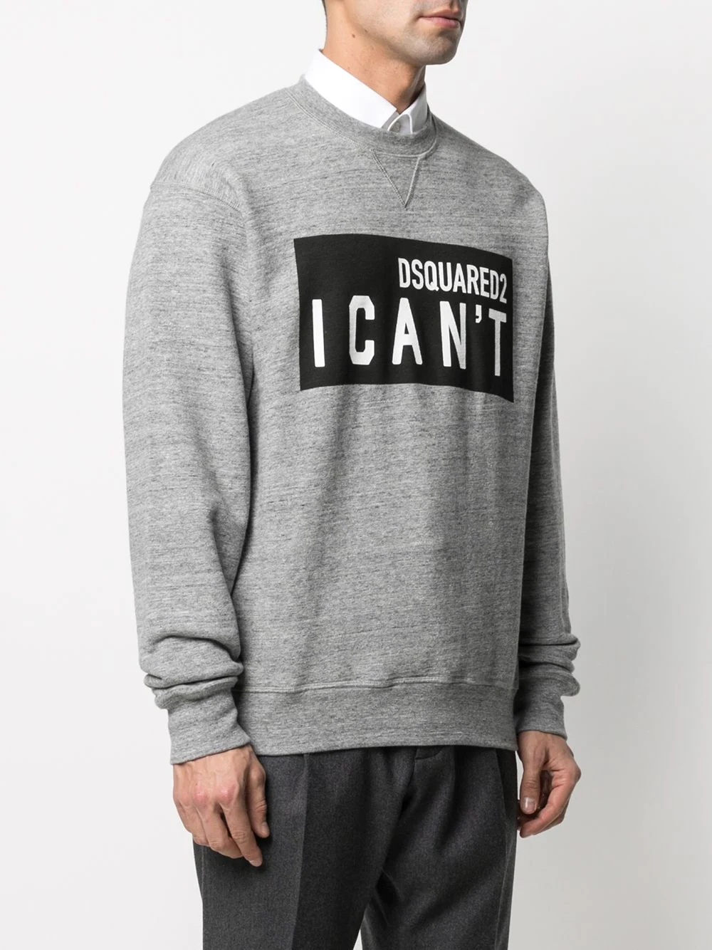 slogan-print sweatshirt - 3