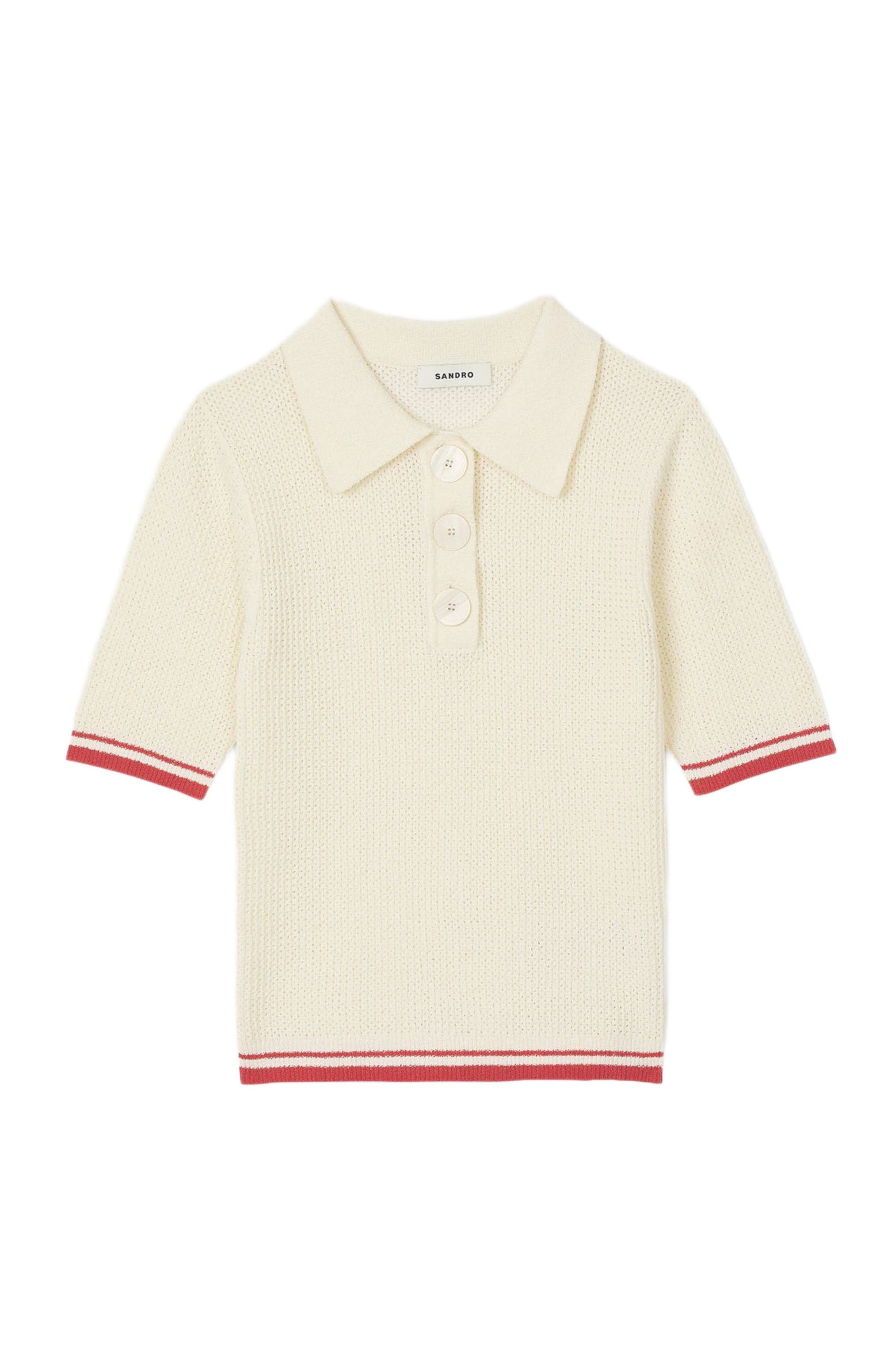 SANDRO Polo-neck sweater in Ecru at Nordstrom - 5